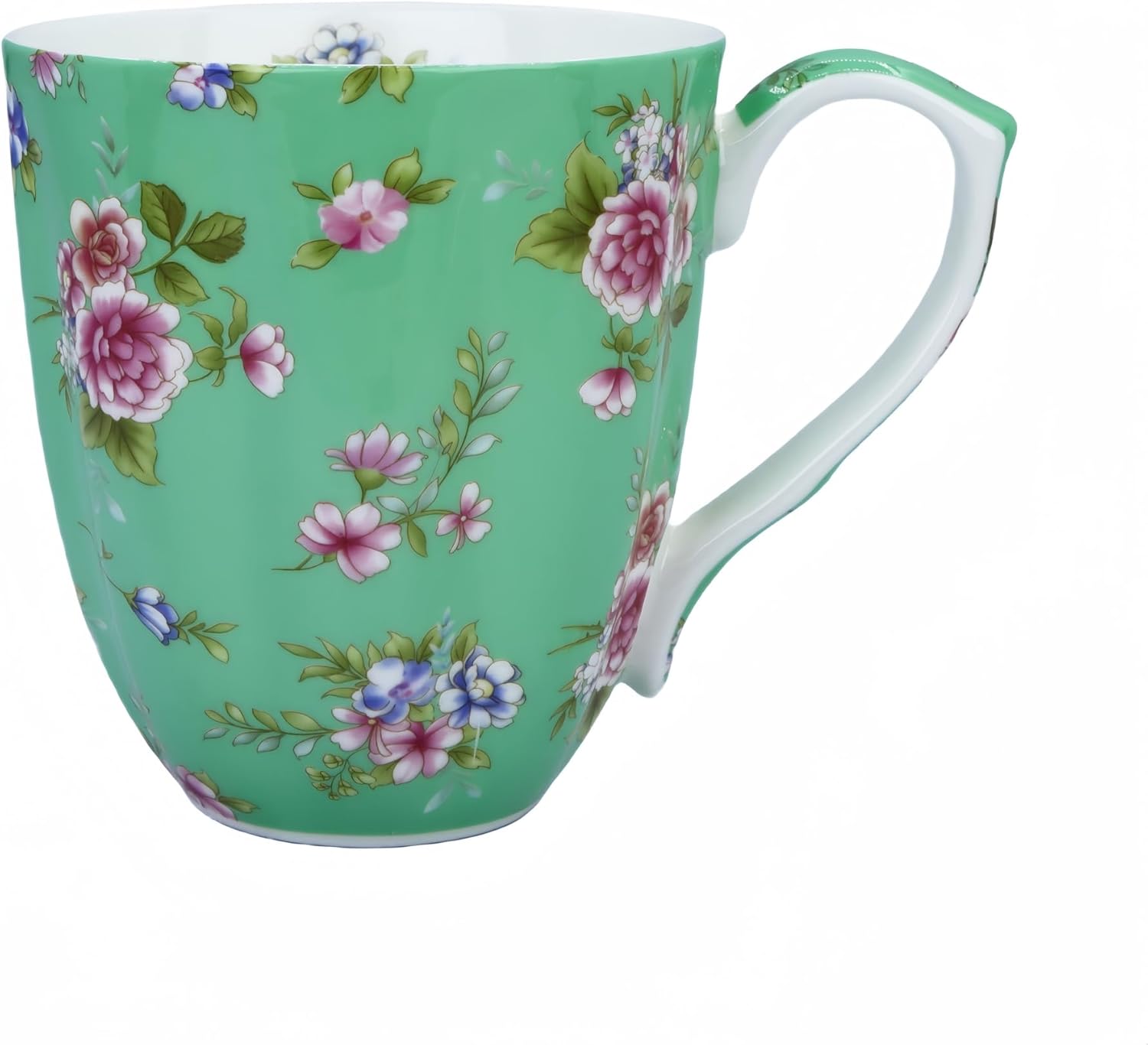 LJIMICAORO 13oz Bone China Floral Mug Bone China Coffee Mugs Bone Teacup Christmas Mugs Birthday Gifts for Women Mom Friends Coworker