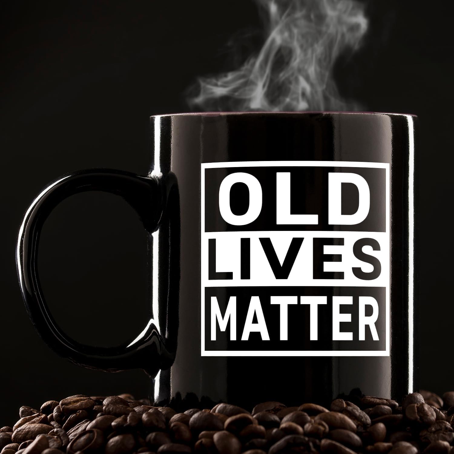 Fatbaby Funny Gifts For Elderly Senior Citizens,Old Lives Matter Coffee Mug,Humorous Gag Gifts For Mom Dad Grandma Grandpa Tea Cup 11OZ - Image 2
