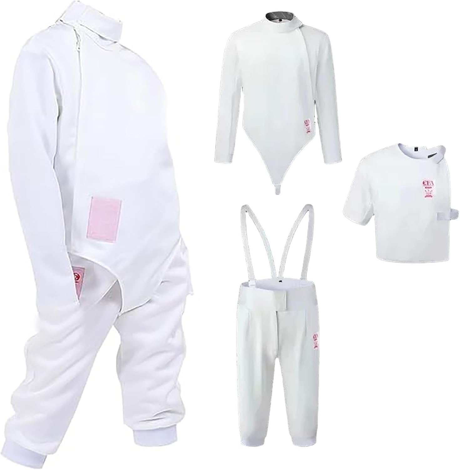 350N Fencing Uniform Suit, Fencings Pants Knickers Jacket Vest Waistcoat for Foil Epee Saber, for Right Hand Athlet