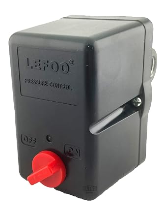Heavy Duty Air Compressor Pressure Switch 4 Ports 90 Degree Unloader 140-175PSI 26AMP