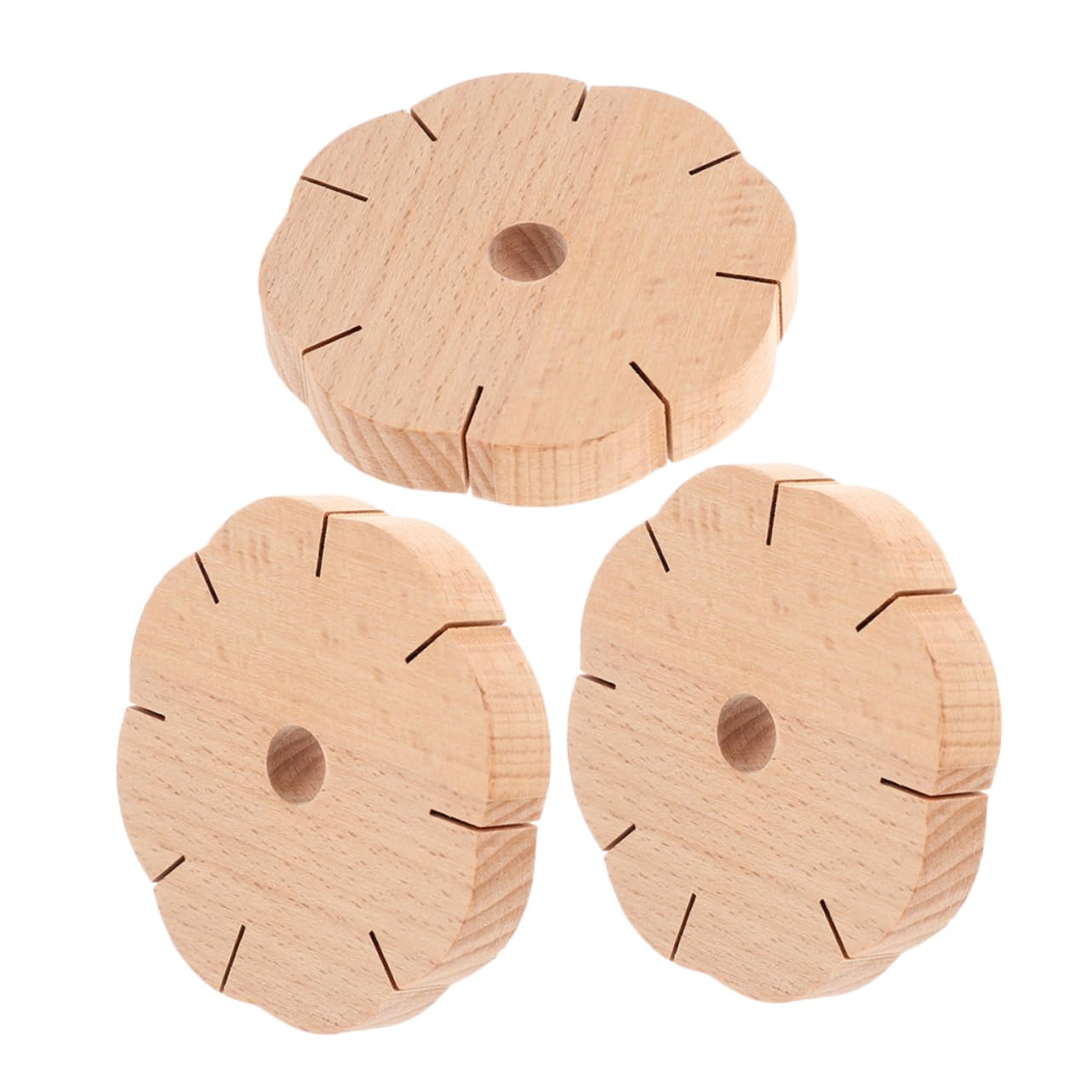 HOMSFOU 5 Ensembles Machine À Tricoter À La Corde Plaque De Disque De Tissage Fait Main Planche Outil Tricoteuse en Bois Disque À Tricoter Bracelet 3 Pièces * 5