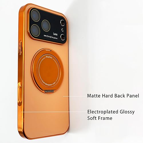 Miniatura 8 de Funda para iPhone 17 Pro Max con soporte magnético giratorio cubierta de cámara integrada compatible con MagSafe Funda delgada de protección a
