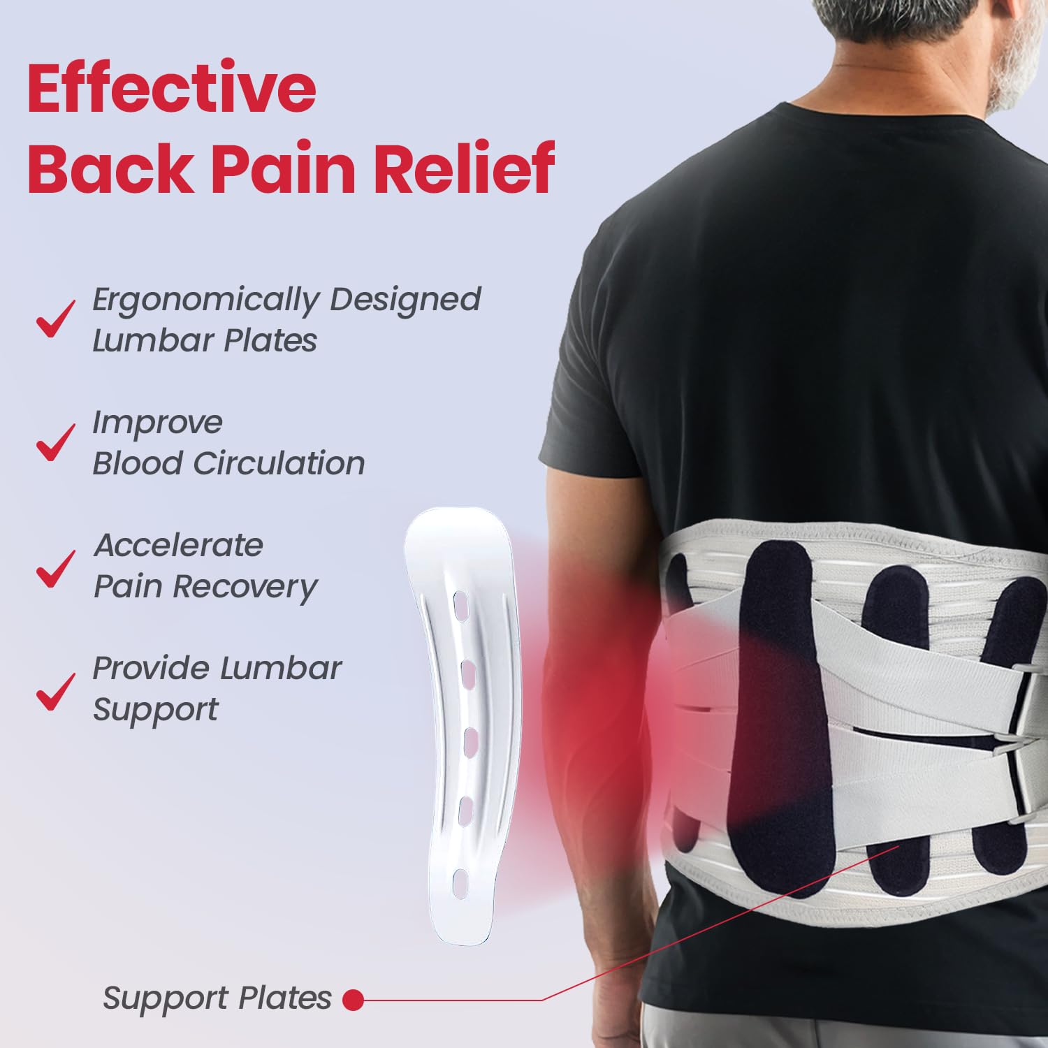 Antara AGEasy Spine Pro Belt for Lower Back Pain Relief, Sciatica, Muscle Strains, and Spinal Recovery | Adjustable Lumbar Support Belt for Men & Women | Improves Posture, Reduces Discomfort, Enhances Stability & Aids in Injury Recovery | Orthopedic LS Belt (XL) - Image 5 thumbnail