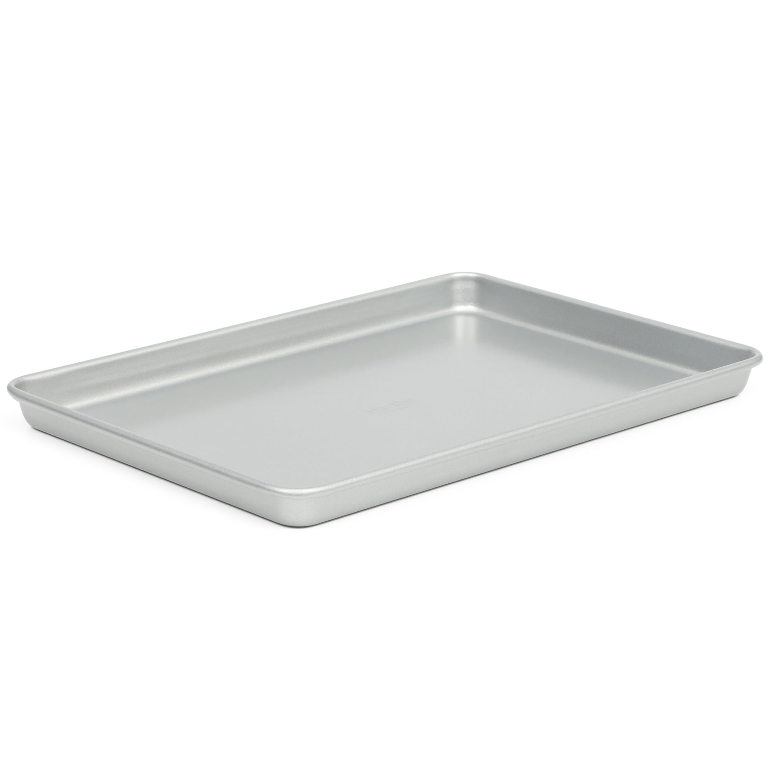Martha Stewart Gallen 13 x 9 Inch Nonstick Carbon Steel Cookie Sheet - Silver Durable Baking Pan for Cookies, Brownies &amp; Roasting