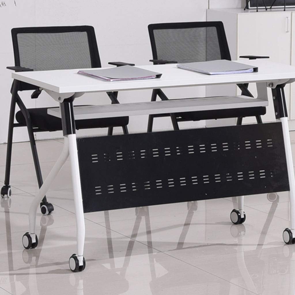 Folding Bürostuhl Abnehmbarer Stuhl Mit Schreib Board Sessel Konferenzraum Stuhl Staff Training Stuhl (Color : Black, Size : B)