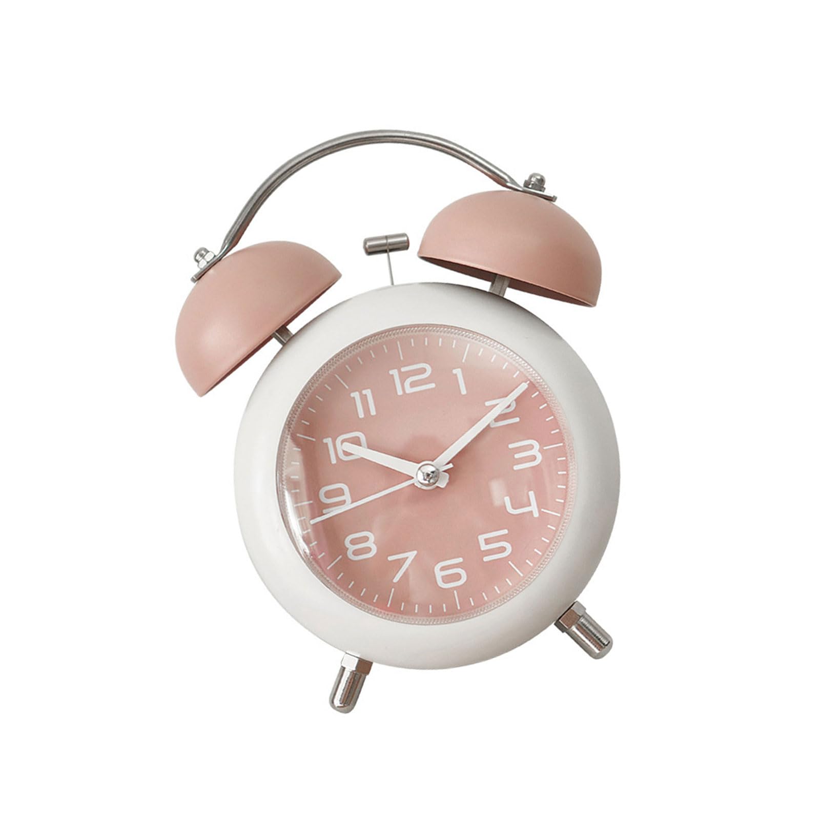 NRVTRE Analog Alarm Clock, Silents None Ticking Clock Battery Operated Table Clocks Bedside Alarm Clocks for Bedroom Home Battery Operated Table for Living Room
