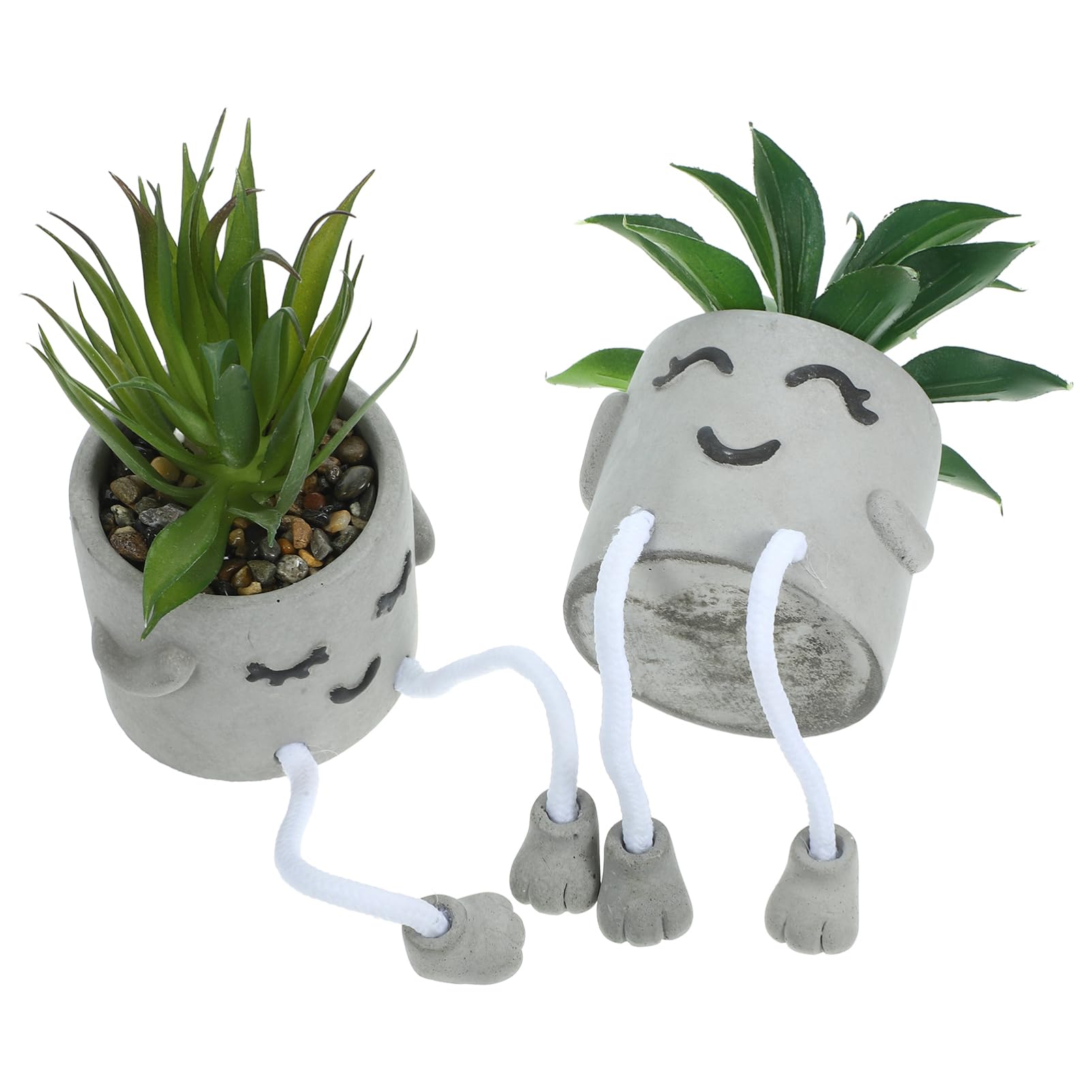 Alipis 2pièces Bonsaï Artificiel Pot Plante Grasse Faux Bonsaï Décoratif pour Intérieur Bureau Étagère Fenêtre