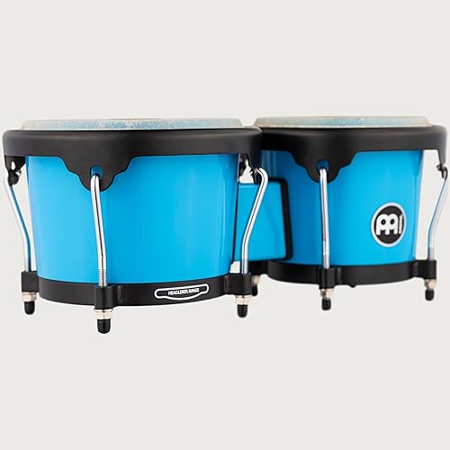Miniatura 95 de Meinl Percussion HB100SNT-M bongós de madera natural de 6 3/4 y 8 pulgadas, Negro