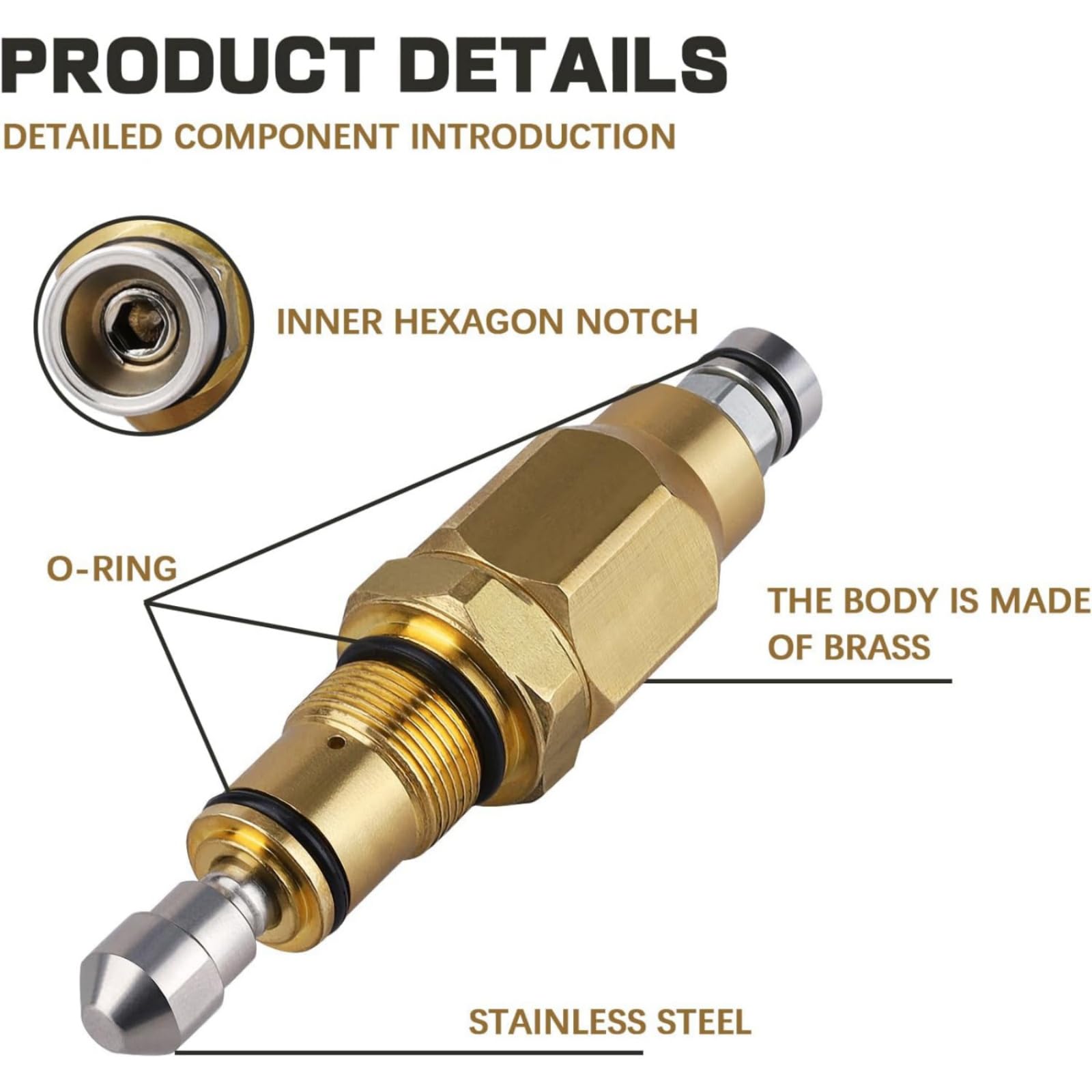 DAGIJIRD Kit de reconstrucción de válvula de descarga de bomba de lavado a presión AR42118 202328GS de repuesto para Annovi Reverberi RMW RMV SRMW