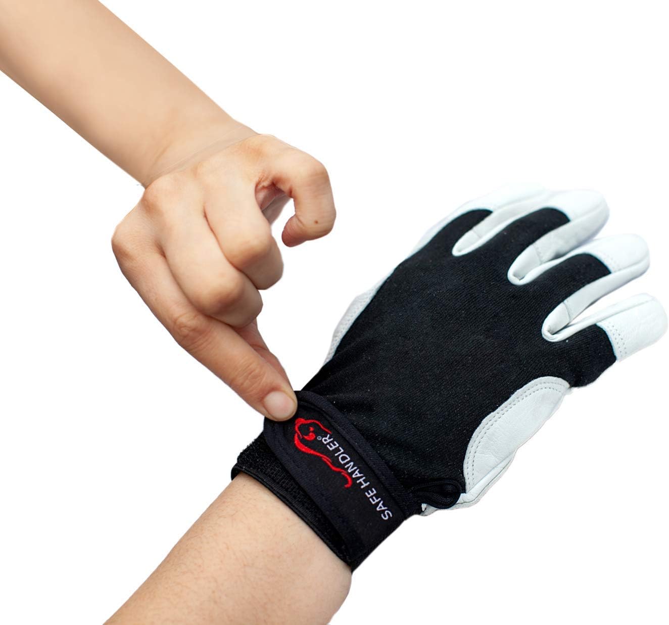 SAFE HANDLER Keystone Reinforced Gloves with Reinforced Double Palm Protection | Breathable, Stretch Fabric Backing, Secure Hook & Loop Closure, Goat Leather, L/XL, Case of 100 Pairs (200 gloves)