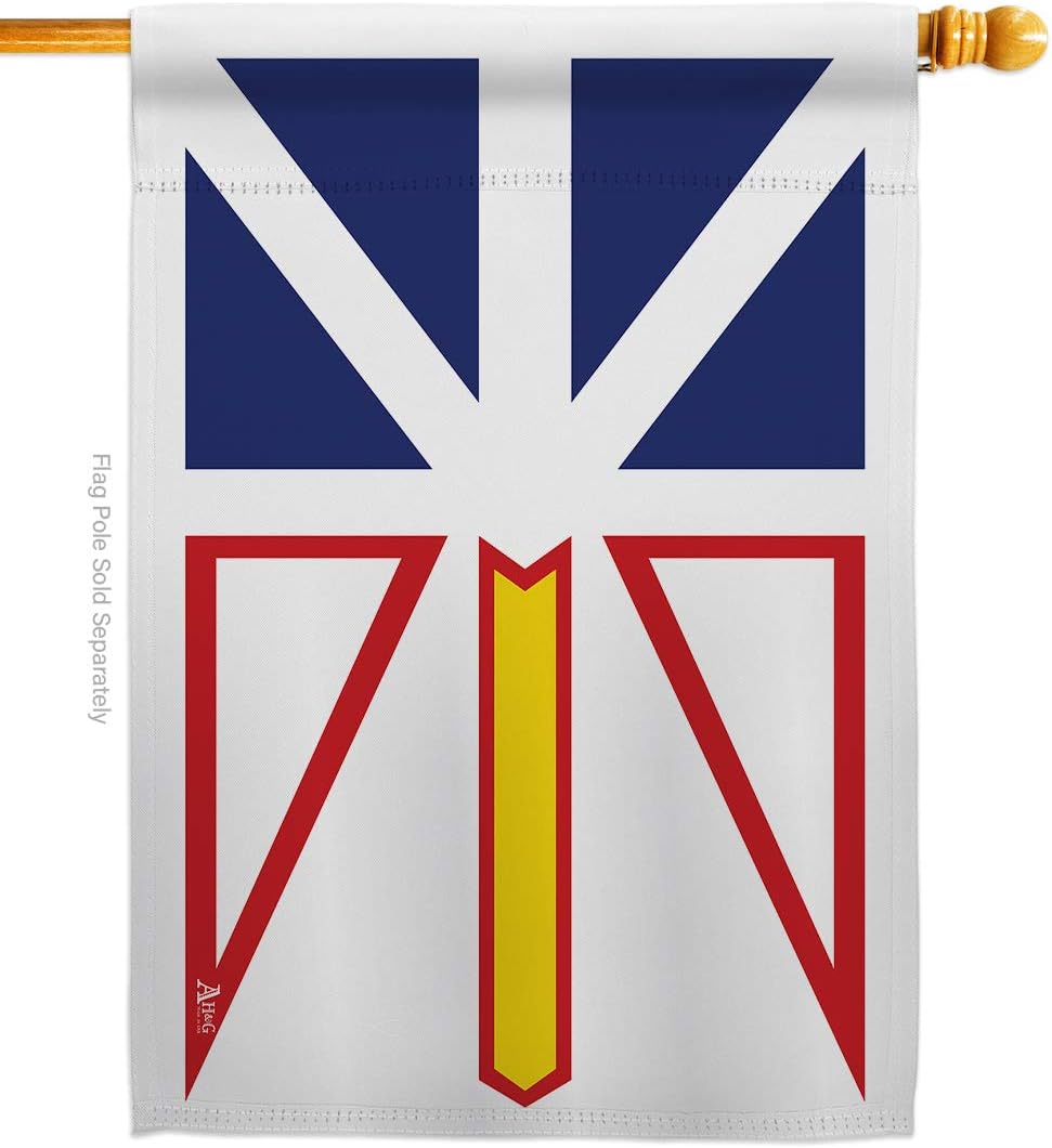 Newfoundland House Flag Regional Canada Provinces Canadian Territories Region Country Particular Area Small Decorative Gift Yard Banner Made In USA 28 X 40