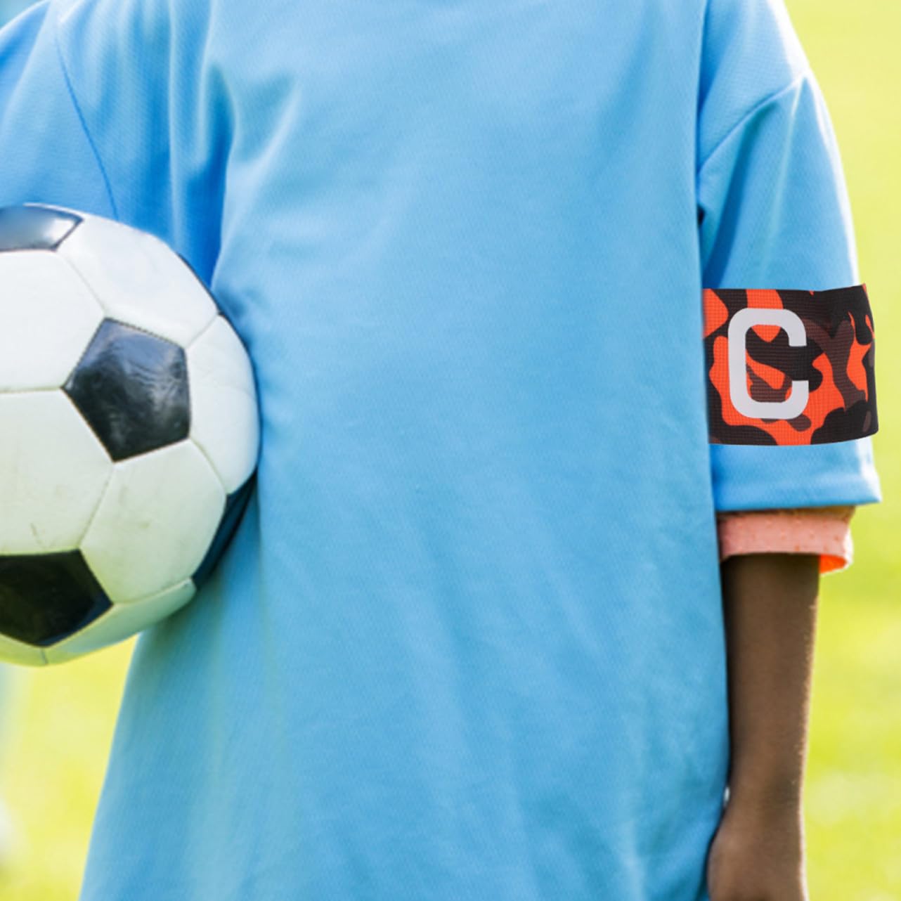 INOOMP 15pezzi Fasce Calcio Resistenti All Usura Bracciali Professionali Per Armbands Regolabili Per Partite Di Calcio Da Arancione
