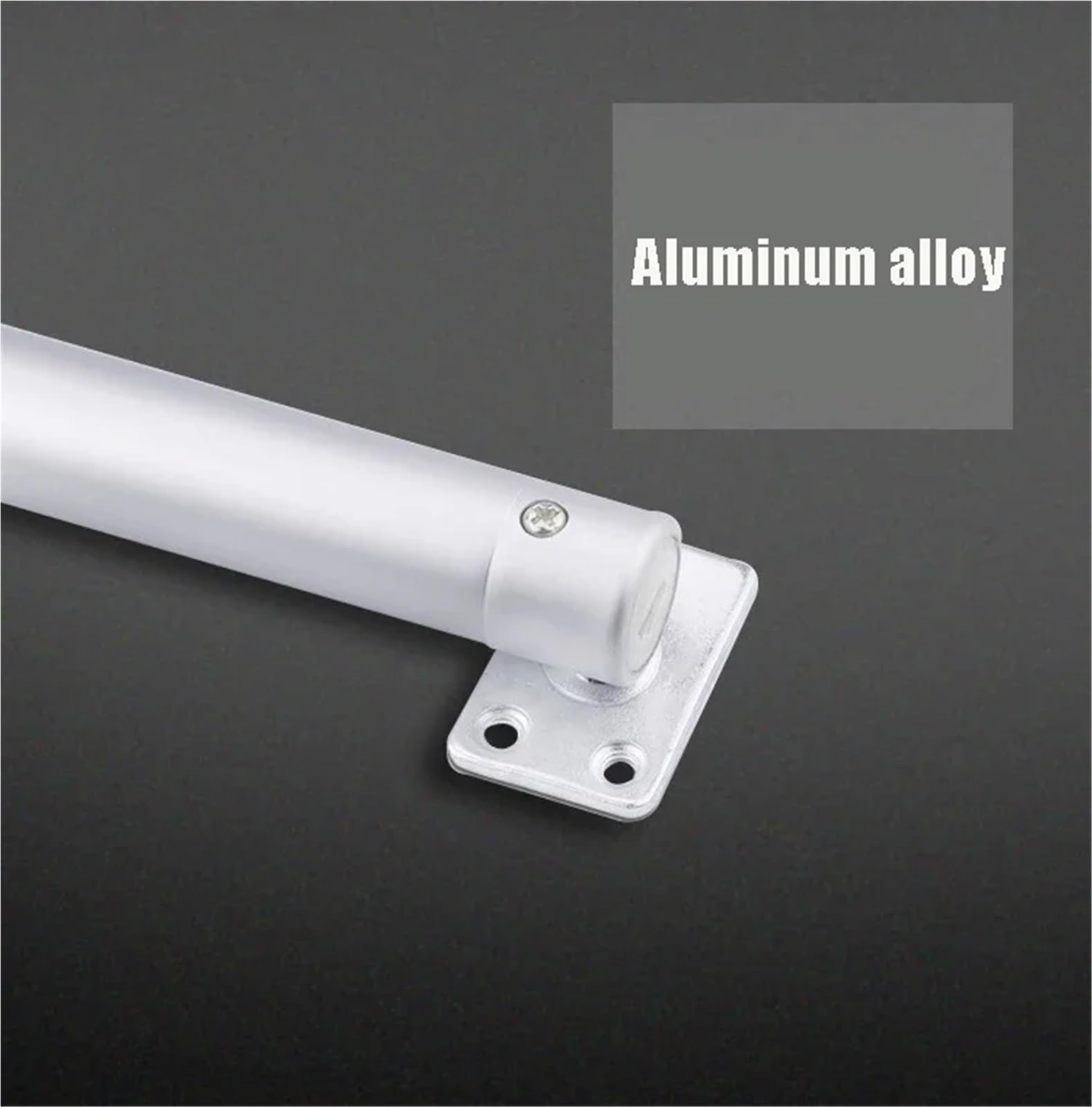 Ferme-porte automatique 60kg, 1 pièce, fermeture souple, ressort à gaz réglable, matériel d'arrêt de positionnement à 110 degrés, alliage d'aluminium(B)