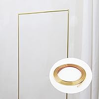 Vista 8 de Gaahing Moldeo de despegar y pegar de 16.4 pies y moldura de pared, tira decorativa flexible y autoadhesiva para azulejos, espejos, techo, piso