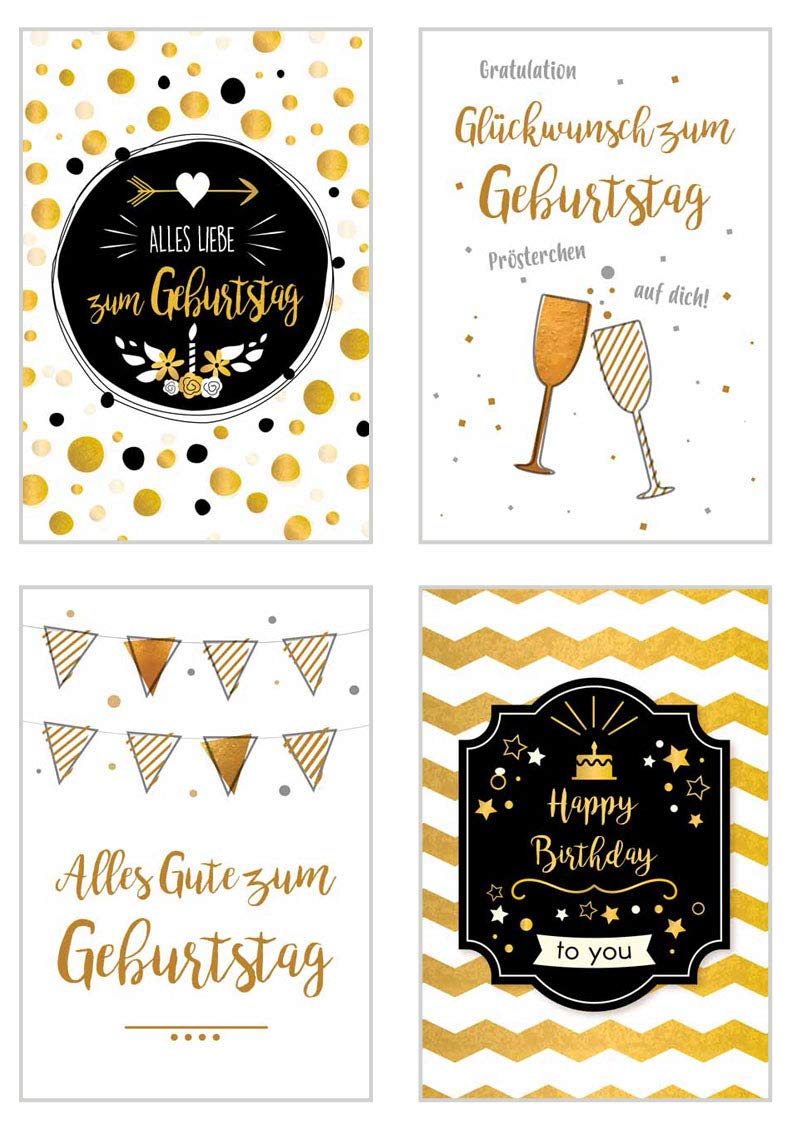 Edition Seidel Carte D'anniversaire Carrée De Qualité Supérieure Avec Enveloppe - Carte De Vu0153ux Happy Birthday Billet Avec Inscription Amusante