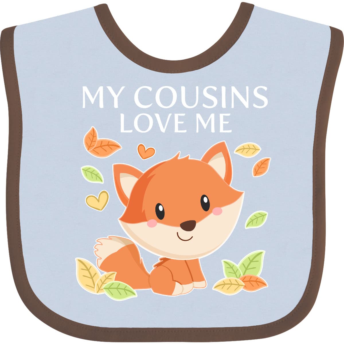inktastic My Cousins Love Me- Little Fox Baby Bib