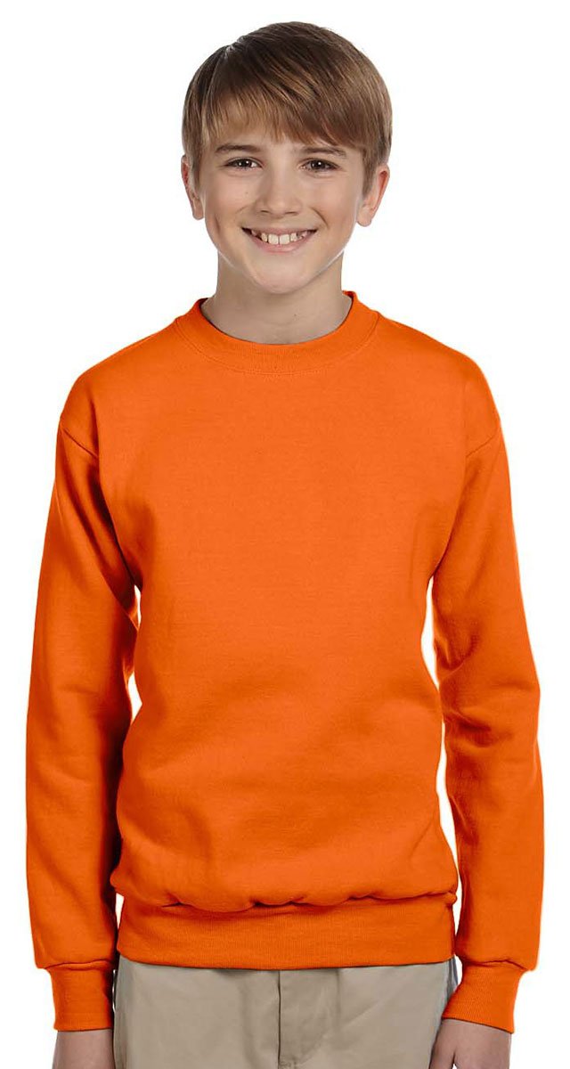 HanesBoy's Big Cotton Crewneck Fleece Closure Sweatshirt