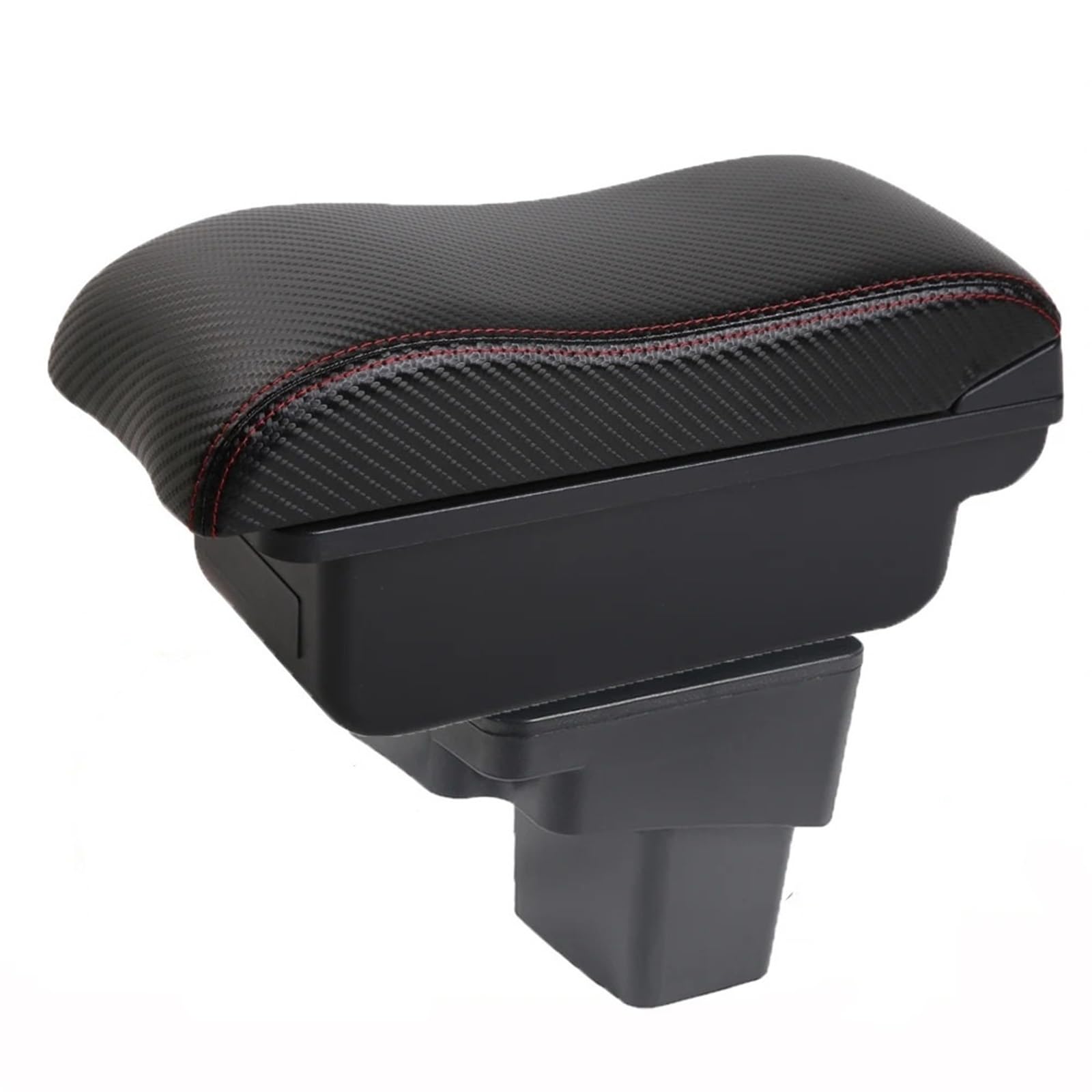 Ggwqoops Car Armrests For Hyundai For Accent RB For Solaris For Verna Armrest Box Central Storage Elbow Support For Drivers And Passengers Armrest Box(B-No USB-Red Line)