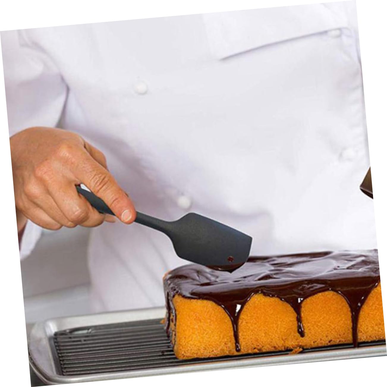 GLEAVI Set di 9 Utensili da Forno in Silicone Nero per Pasticceria | Spatola Crema e Raschietto per Torte, Set Monopezzo, Finitura Antiaderente, 9 Pezzi