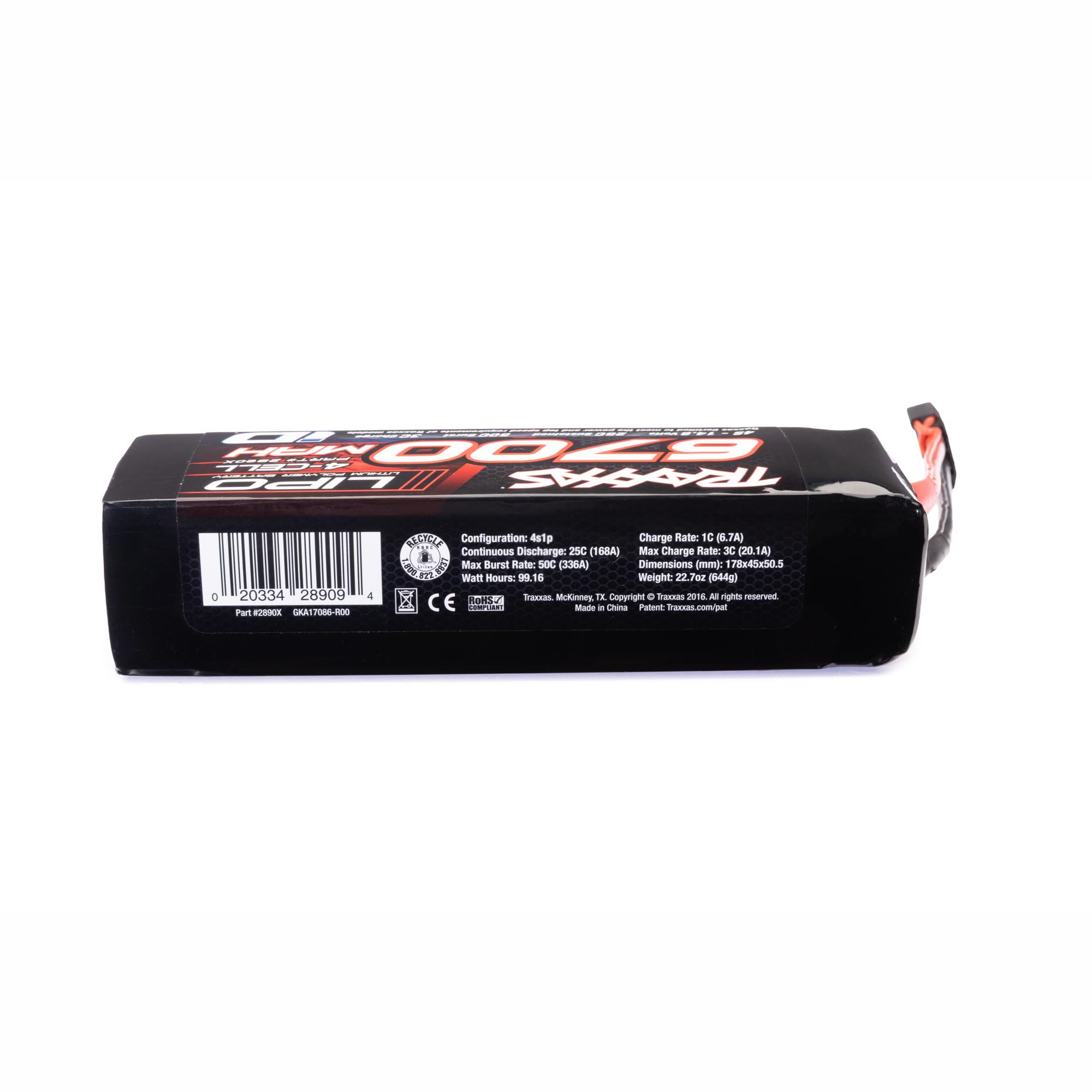 Traxxas LIPO 6700mAh 14,8V 4 ogniwa 25C z wtyczk? Traxxas iD