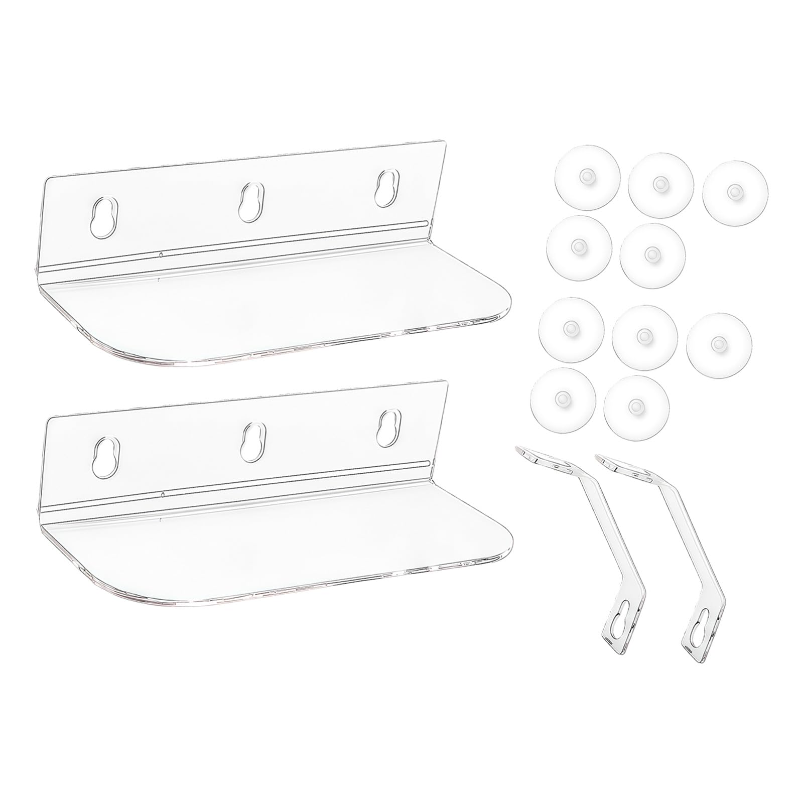 Multipurpose Window Plant Floating Shelf Suction Cup Shelf Acrylic Plant Holder Window Frame Extender for Indoor Wall Mount Stand