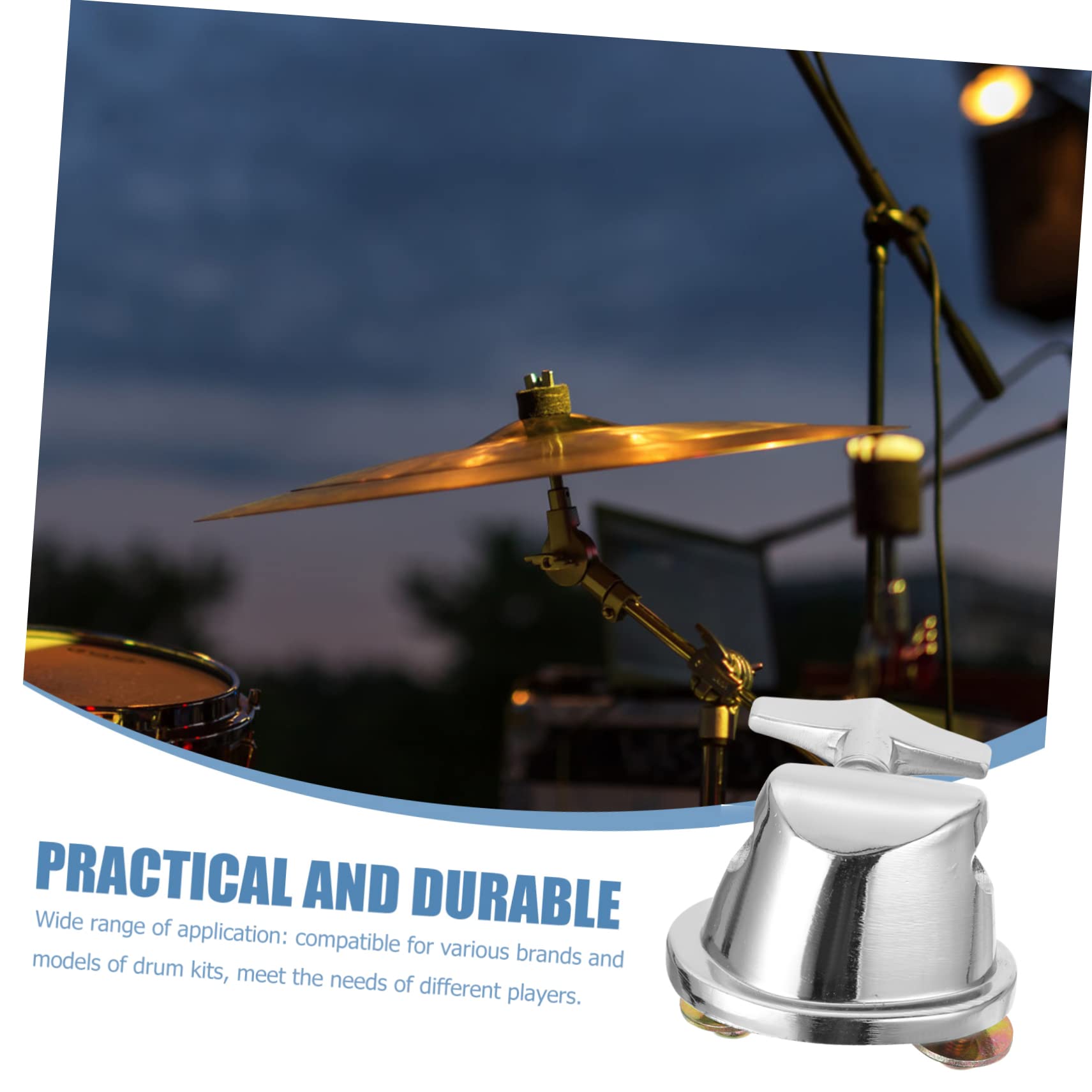 Yardwe Drum Saddle Adjuster Tom Drum Kit Mount Bracket for Floor Tom Leg Holder