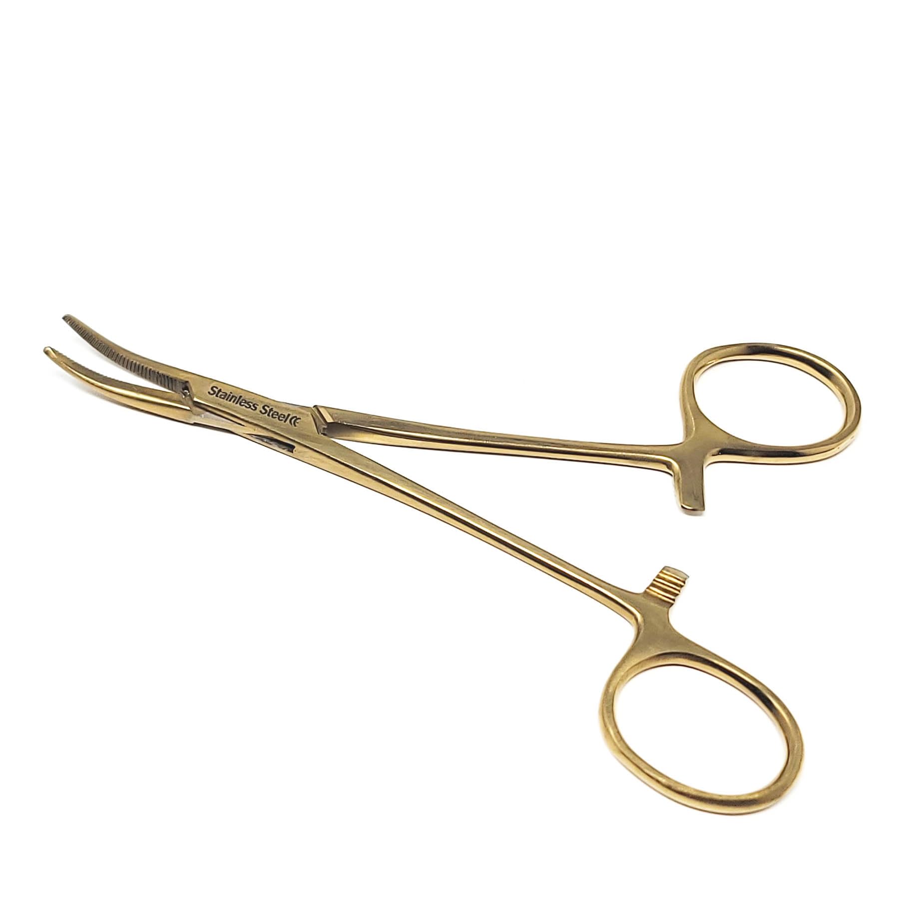 Hemostat Locking Forceps 5" Curved with Full Serrated Jaws Ideal for Clamping, Fishing, Firefighters Nurses Doctors + More (RAINBOW) — Amazon image 5