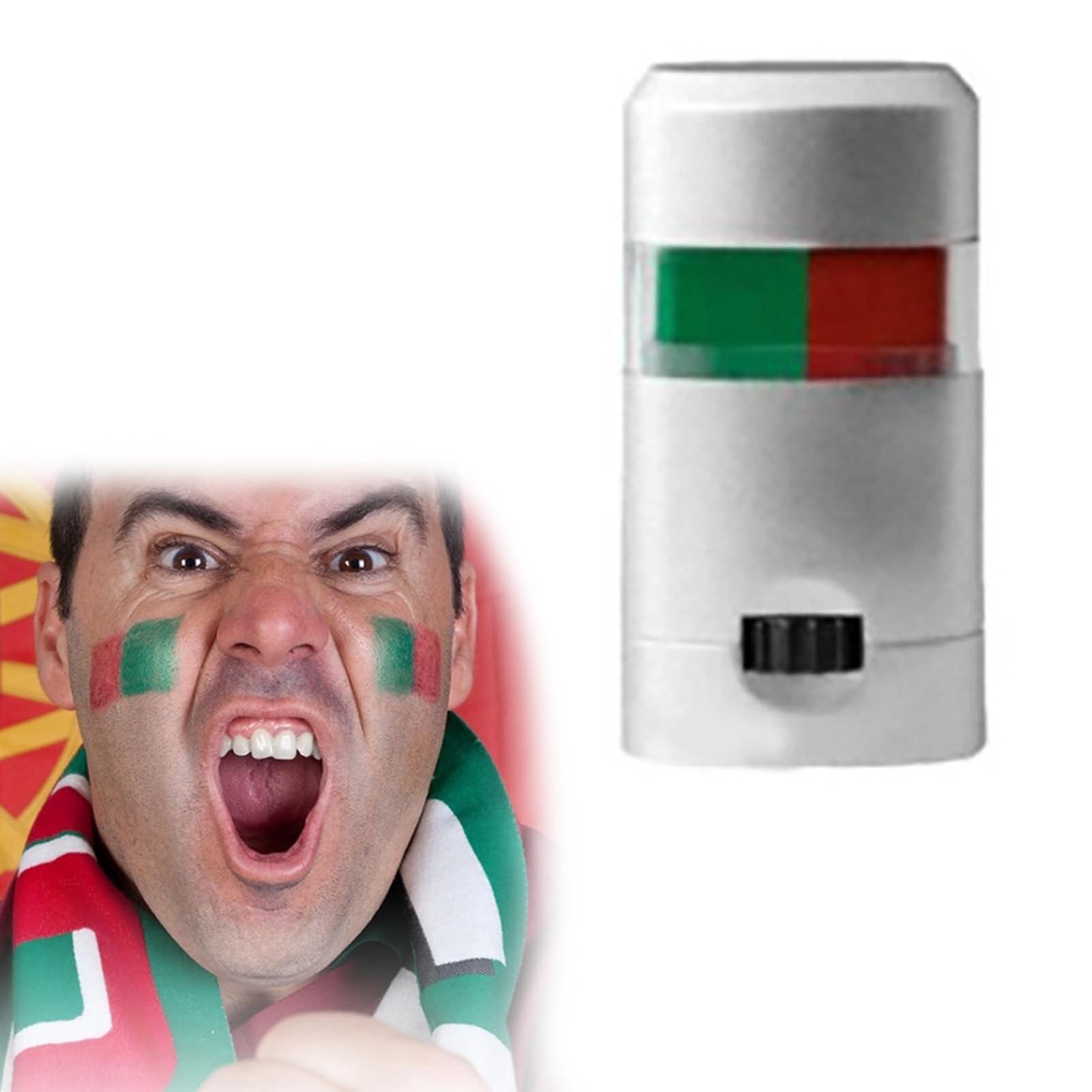 Face Paint Stick for Sports Games - Cheer Flags Crayon peinture du visage et du corps, stylo de maquillage à base d'eau événements football, kit de tatouage temporaire (Portugal)