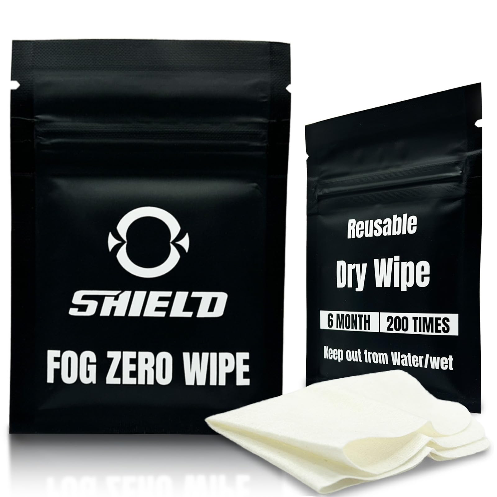 O SHIELD Dry Fog Zero Wipe Single Pack, Football Fog Free Wipe for Lens, Glasses, Sports Visors, Helmet Visors, Phone Screen