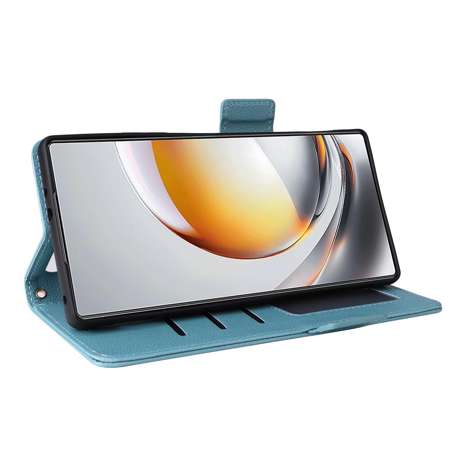 Etui z klapką do Z80 Ultra Stand Magnetyczne Zamknięcie, Teksturowane Skórzane Etui Folio do ZTE Nubia Z80 Ultra(2)
