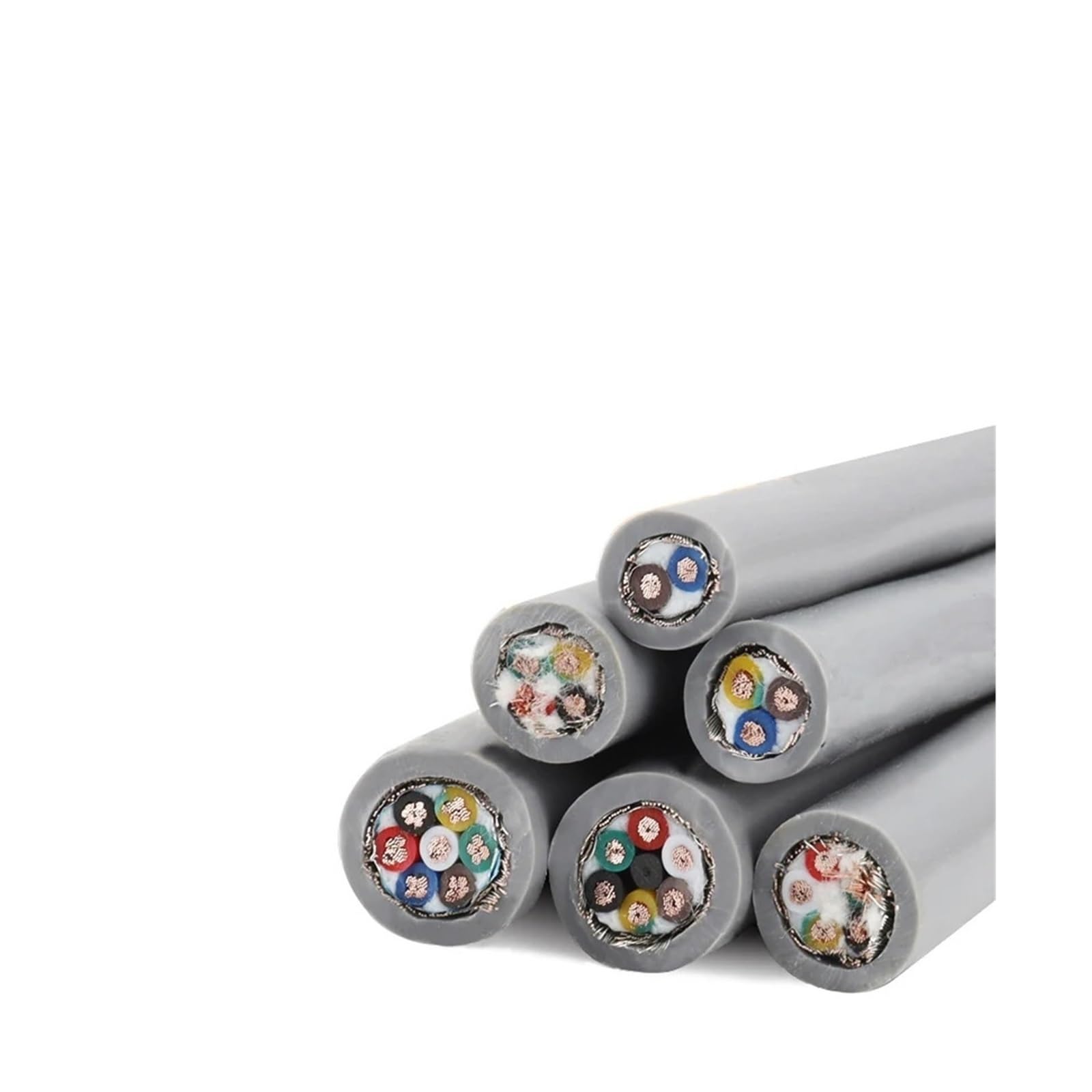 Cavo da traino a doppia schermatura TRVVP, 18/20/22/24/26AWG | Filo di rame grigio resistente al calore 10-30 conduttori,(30 Cores 1Meter,26 AWG 0.15mm)