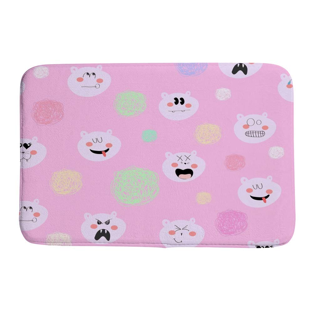 Tapis de bain antidérapant rose corail CHEHONG 79x51 cm
