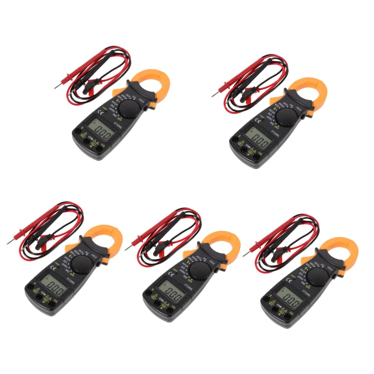 iplusmile 5piezas Multímetro Digital Portátil Pinza Amperimétrica De Alta Precisión Medidor De Voltaje y Corriente Automático Para Medidas Eléctricas y Comprobaciones Rápidas