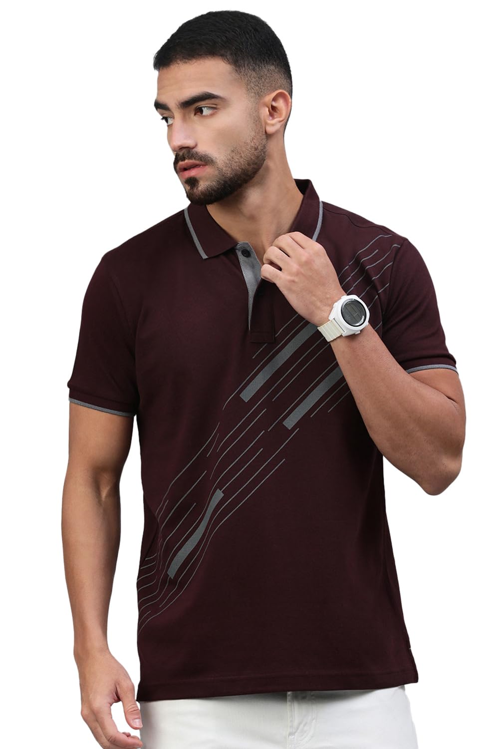 classic polo Men's Half Sleeve Polo Neck Slim Fit Printed T-Shirt-picture-11