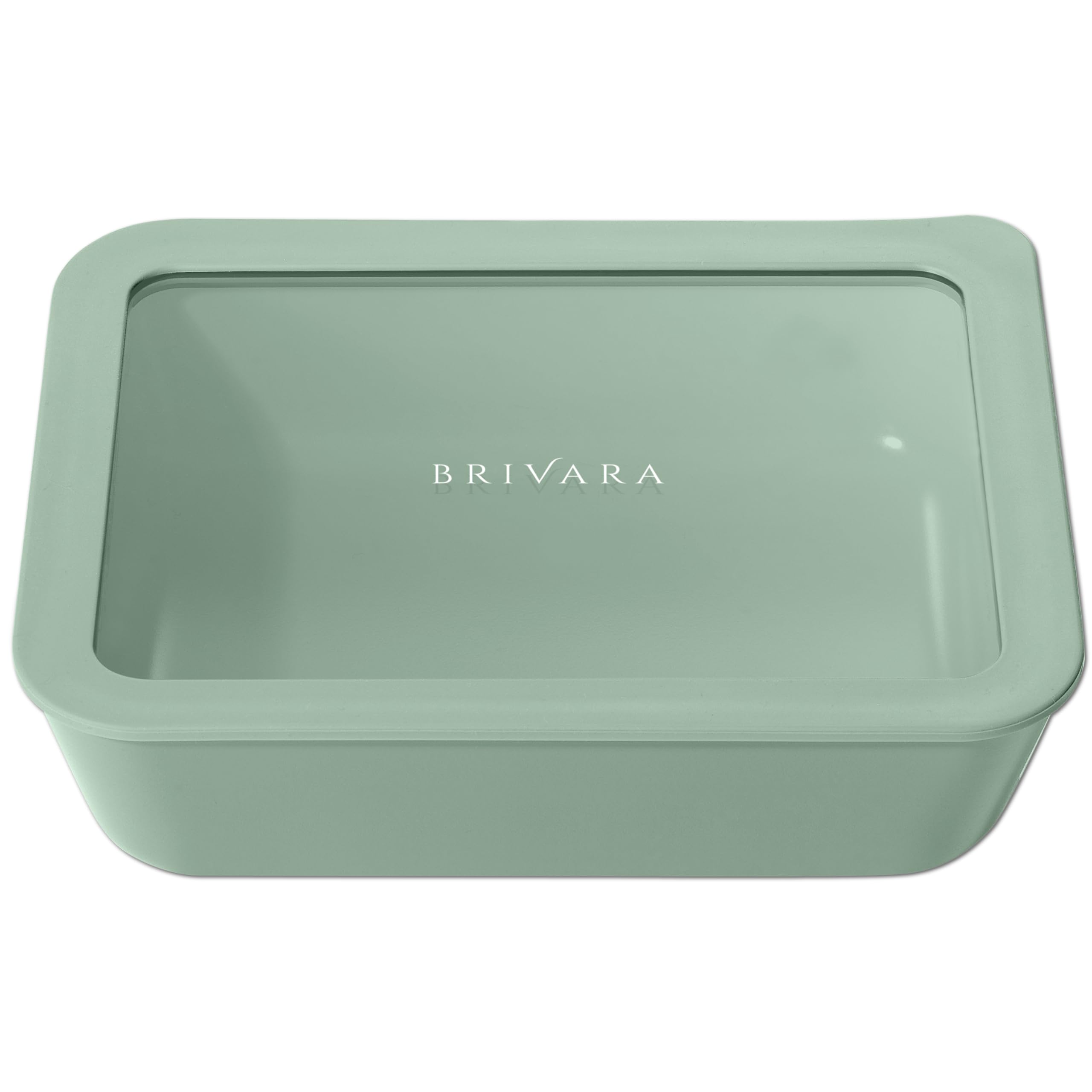 Glass Food Storage Container &amp; Lid, 6-Cup Rectangle, Willow