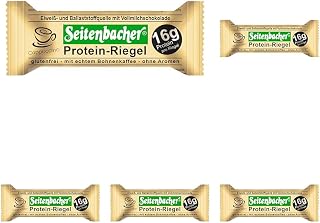 Seitenbacher Protein Riegel Cappuccino I 16g/60g : 27% Protein I glutenfrei I glycerinfrei I (1x60g) (Packung mit 5)