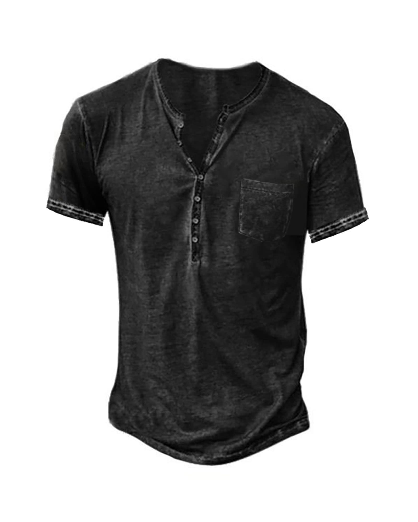 Size xxlMens Distressed Henley Shirts Vintage Short Sleeve T Shirts