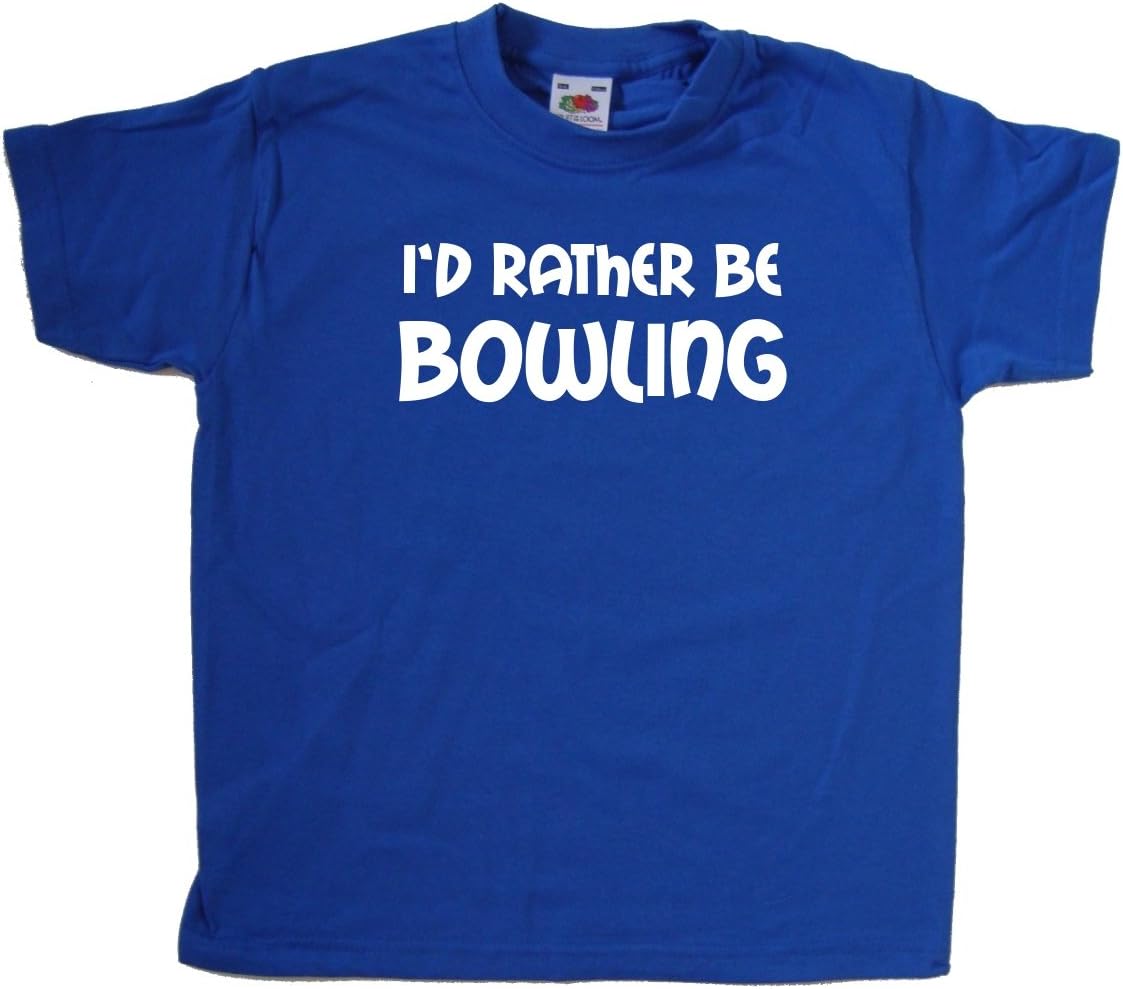 TeeTreeDesigns I'd Rather Be Bowling Royal Blue Kids T-Shirt
