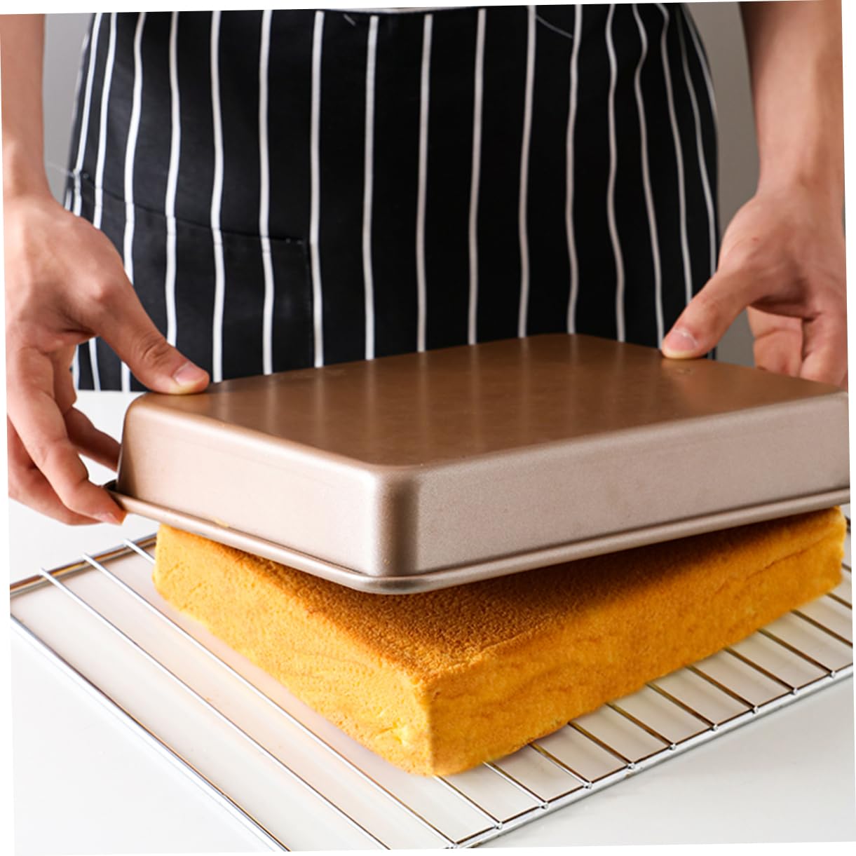 ULTECHNOVO Backblech aus Schwerem Karbonstahl Antihaftbeschichtet Rechteckige Kuchenform Langlebiges Backgeschirr für Haushalt und Professionelle Bäckerei Leicht zu Reinigen Umweltfreundlich