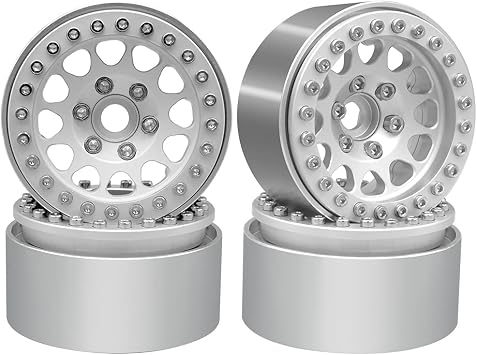 OGRC 4PCS Beadlock Rims 1.9 Inch Wheels RC Rim Hub Aluminum Beadlock Rims for Traxxas TRX4 TRX6 Redcat GEN7 GEN8 Rc4wd D90 Axial SCX10 SCX10 II 90046 SCX10 III AXI03007 12mm Hex 1/10 RC Crawler