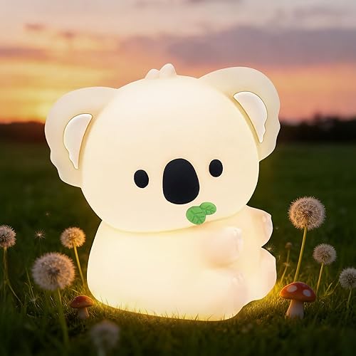 Miniatura 12 de Luz nocturna suave de cachorro con modo RGB, 3 brillos ajustables, luz nocturna de guardería para lactancia materna, linda y novedosa lámpara de