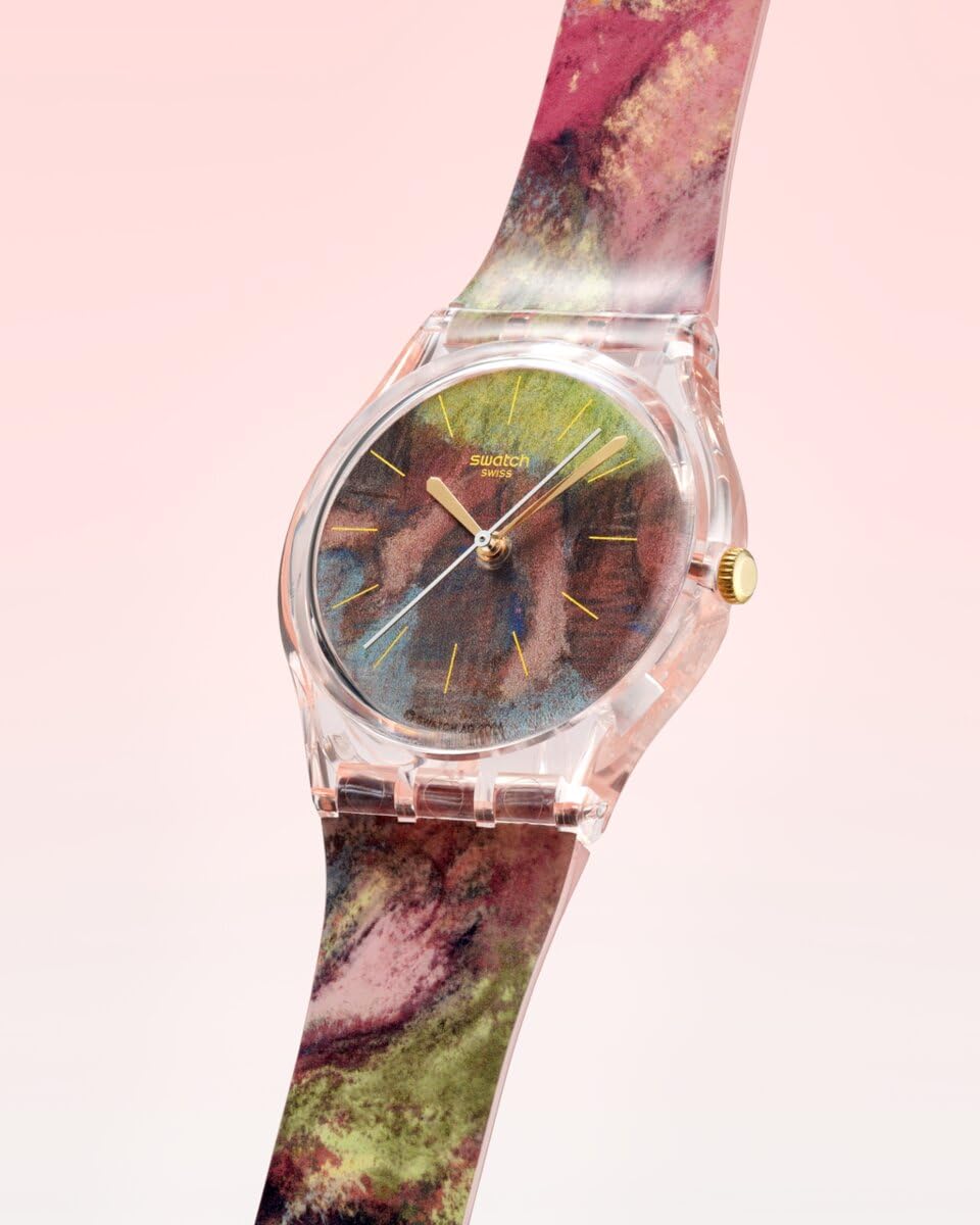 Swatch Gent Unisex Casual Watch Bio-sourced Pink Quartz Water Resistant DEGAS'S Dancers — view 7