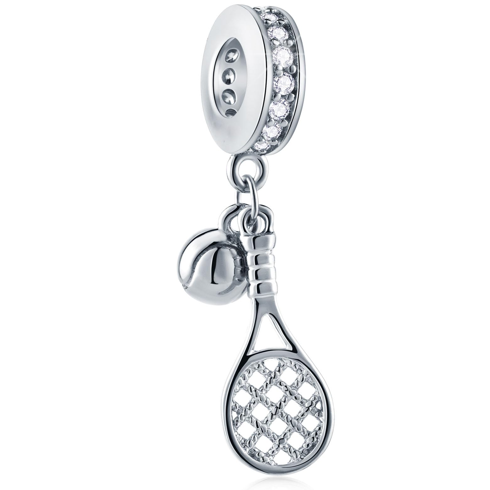 Sports Hobby Charms, 925 Sterling Silver, Rose Gold, Coffee Cup, Tennis Racket Gold Champion Trophy Cup Beads, Suitable for European Bracelet, Necklace, Birthday Gifts for-image-40