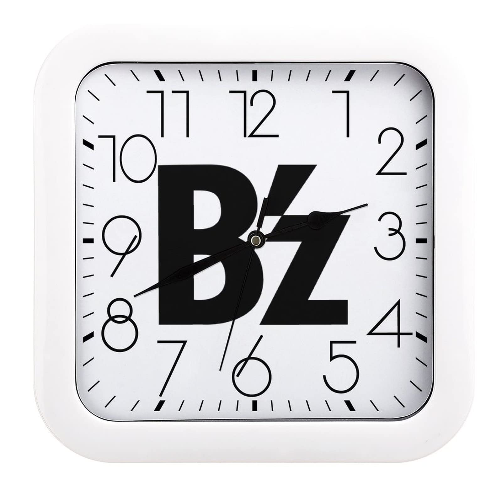 Amazon.co.jp: B'Z ロゴ 置時計 スクエアクロック 電波時計 掛け時計