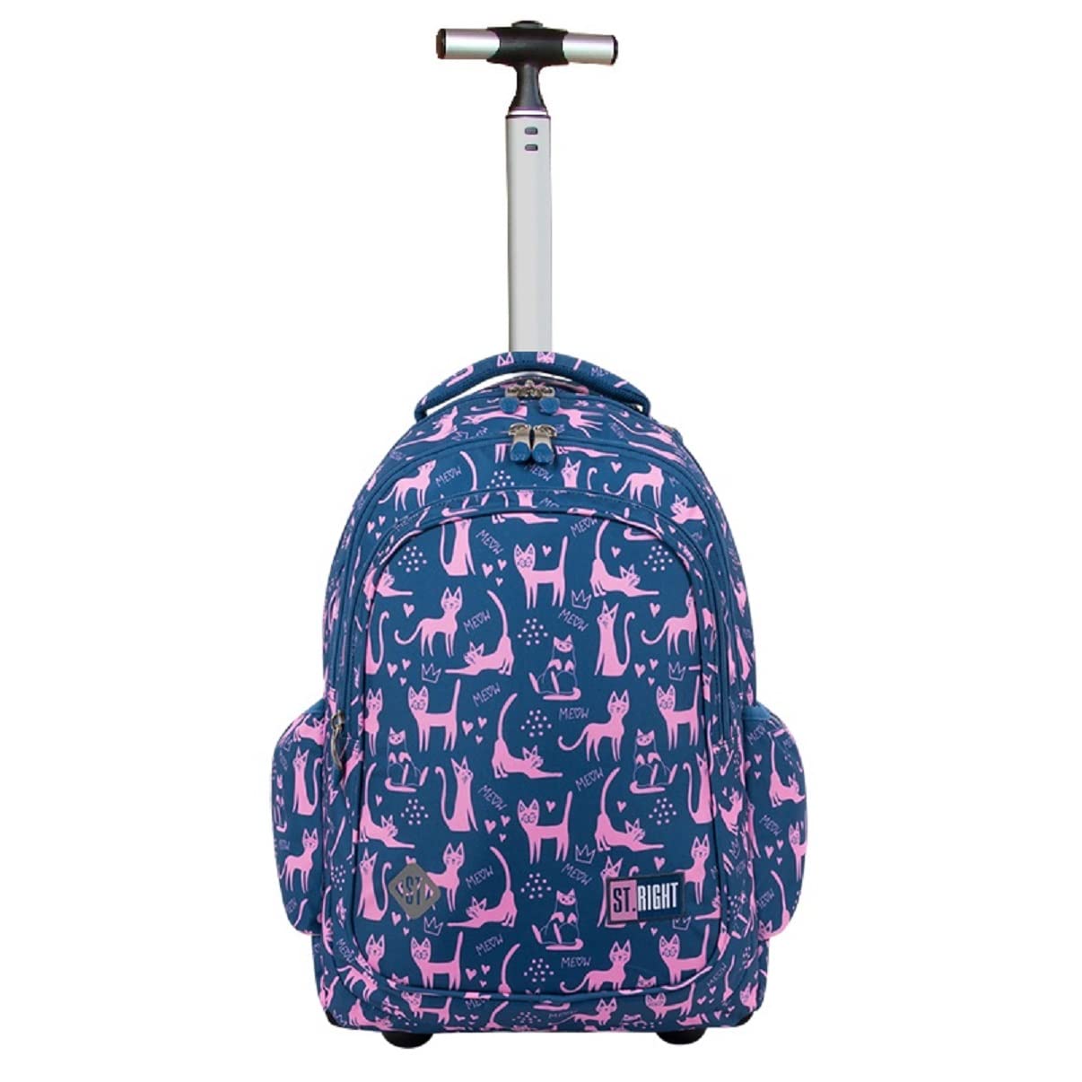ST.RIGHT Space Moon TB01 - Zaino Con Ruote, Colore Blu - Ideale Per Scuola E Viaggi