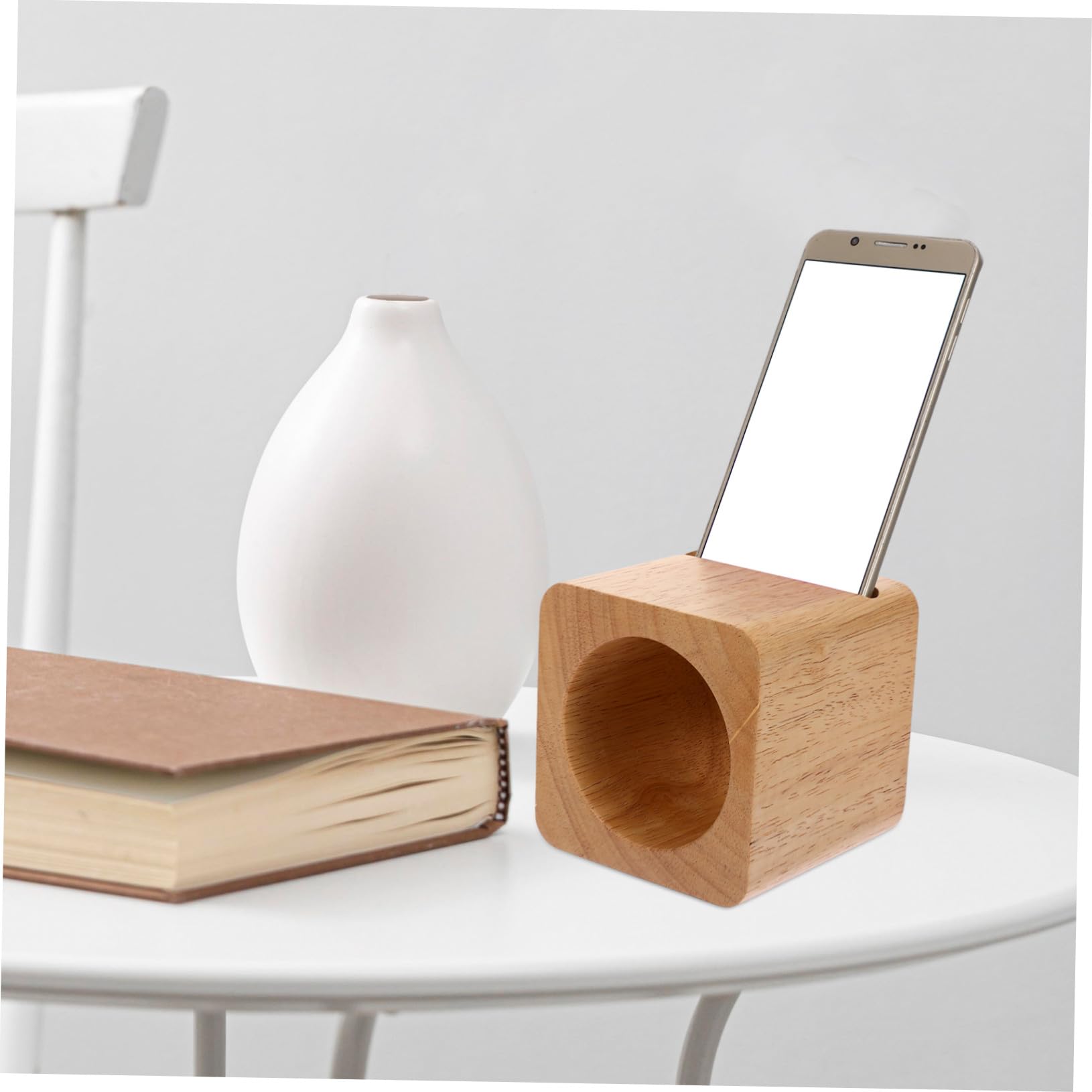 Soporte De Madera para Teléfono Móvil Pararse Soporte De Teléfono Móvil Bambú