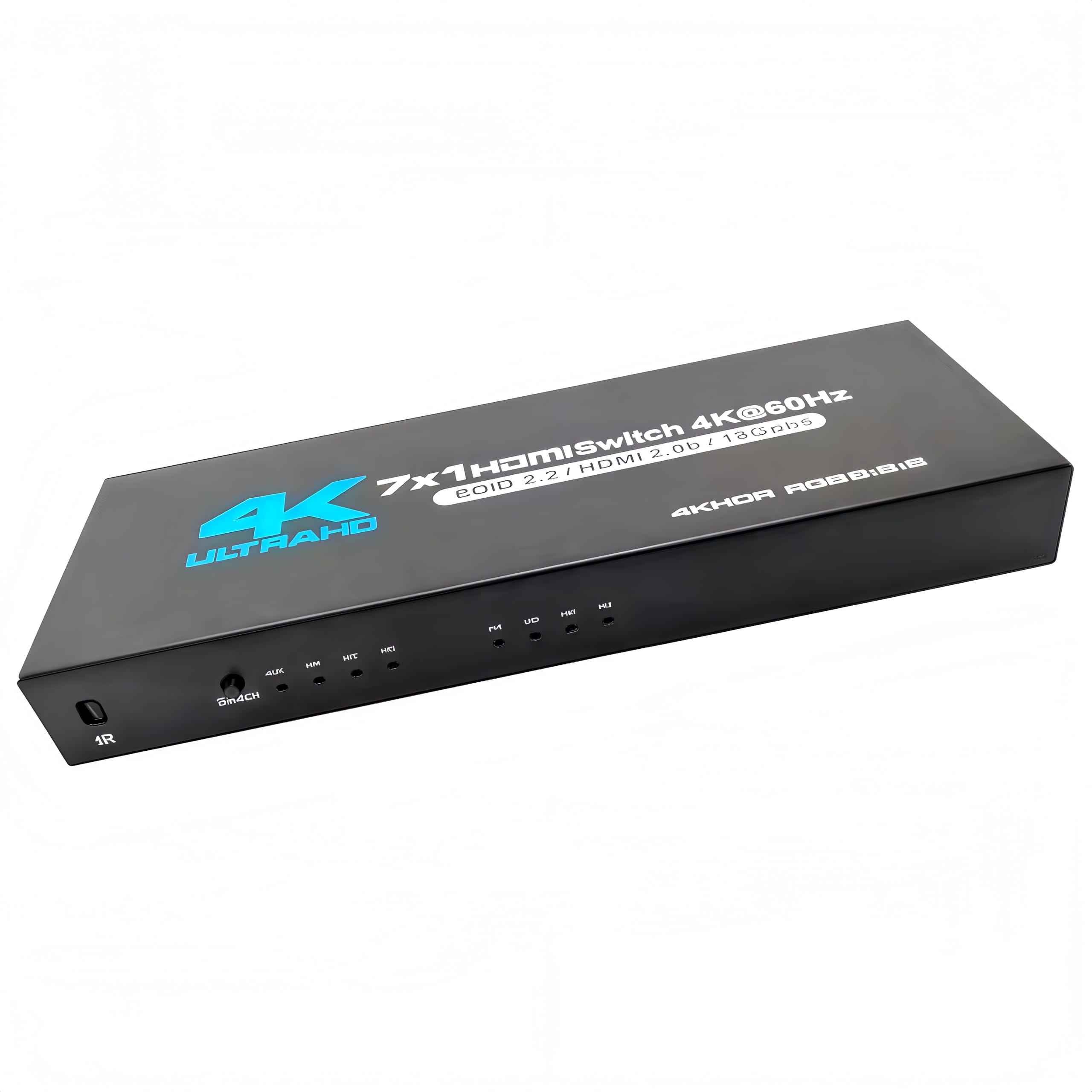 Switch HDMI 7 in 1 Out, splitter HDMI 2.0 4K @ 60Hz con telecomando, scatola selettore switch HDMI a 7 porte, supporto Dolby Vision/Atmos HDR10 HDCP2.2, per PS4 Xbox Switch Roku TV Fire Stick