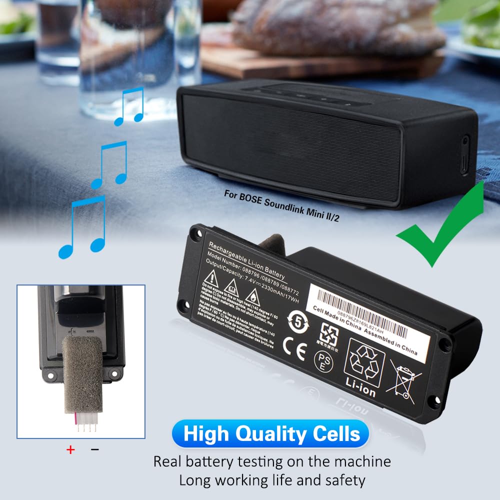 Batteria Per Altoparlante Bluetooth Soundlink Mini 2 - 7.4V 17Wh, Compatibile Con 088796, 088789, 088772 - Foto 8