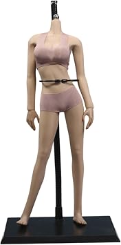 Action Figure Body - 1/6 Scale Super Flexible Female Body with Seamless Coated Rubber, Wheat Skin Tone