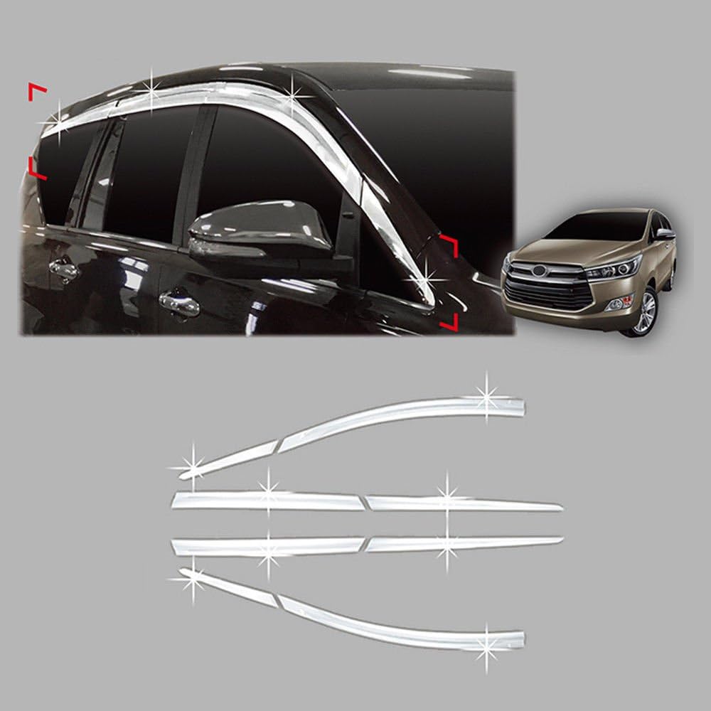 Chrome Door Visor For 2016 2018 TOYOTA Innova